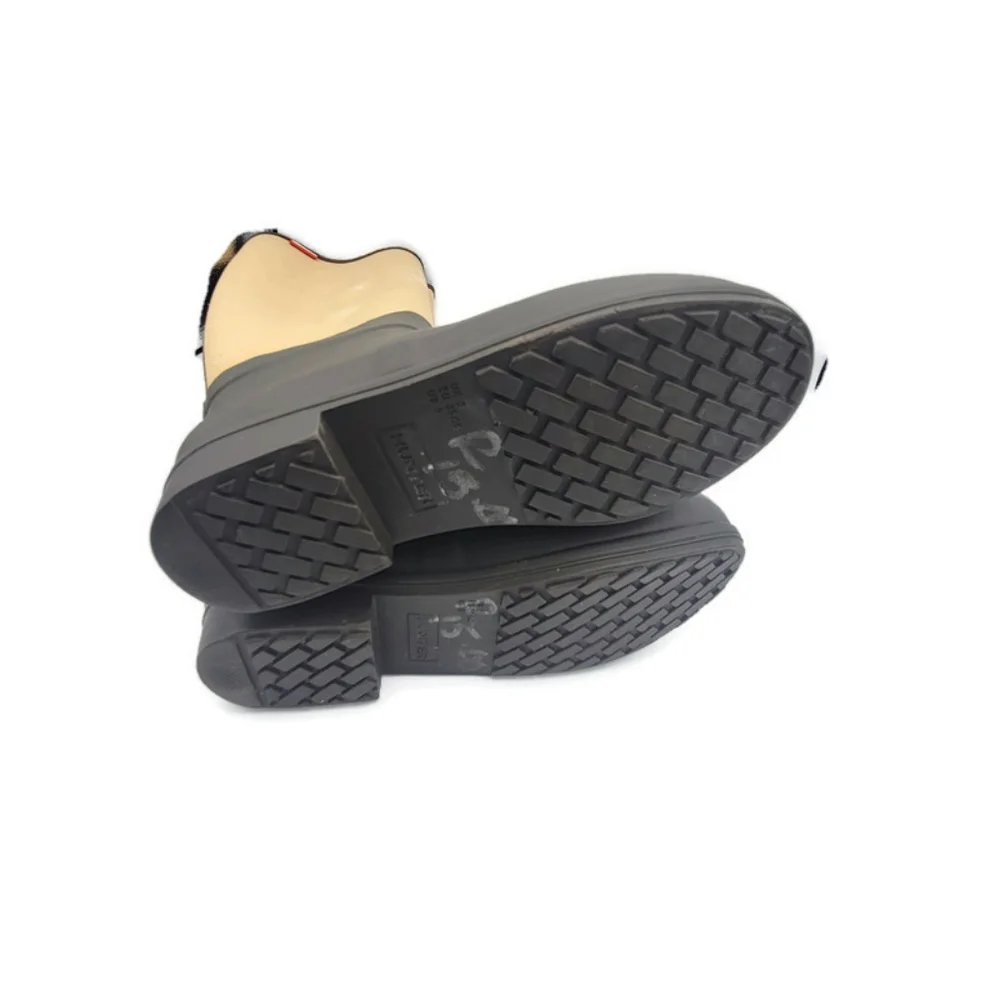 Hunter Original Brown and Canvas Knee High Rain Boots Regent St James Womens 5 - Picture 4 of 10